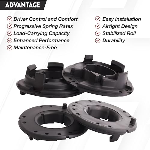 SUSUPACI 4 PCS Rear Upper and Lower Coil Spring Insulator Kit Compatible with Jeep Grand Cherokee WJ/WG 1999-2004 Spring Isolator Kit Rubber Set Repacle for 52088346AB 52088402AB - Image 5