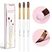 AIRSEE 3PCS Acrylic Nail Brush Set, Size 8/10/14 for Beginner & Professional Use for Acrylic Powder, Nail Art Extension & 3D Carving, 3A+ Nylon, DIY Salon Home, White - Image 2