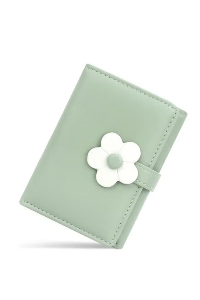 Leather RFID Blocking Small Trifold Wallets for Women - Image 1