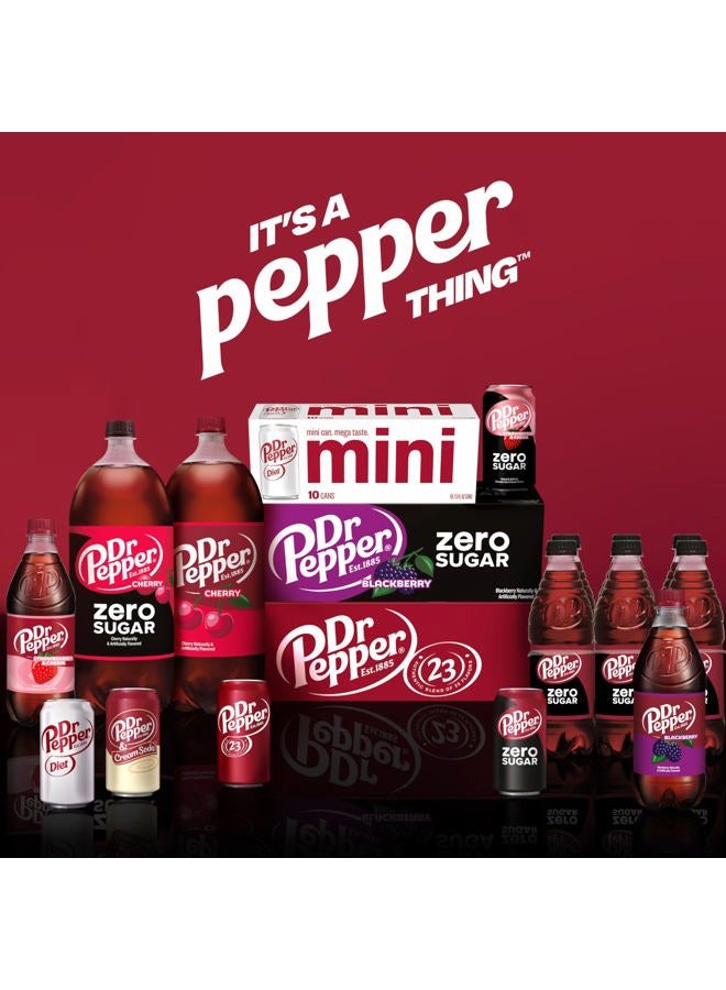 DR PEPPER and Cream Soda Zero Sugar, 12 fl oz cans, 12 pack - Image 2