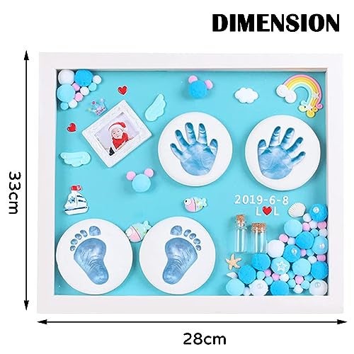 Koochie-Koo Personalized Baby Hand and Footprint Frame Set for Preserving Memories, Cherished Moments Keepsake Kit for Newborns, Green, 0-2 Years (Set of 1) - Image 4