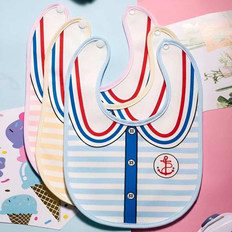 Newborn Bib - Cotton muslin drool bib and burp cloth set with adjustable fasteners, soft breathable design ensuring baby comfort, reliable must-have accessories for infant care - Image 4