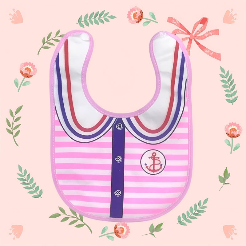 Newborn Bib - Cotton muslin drool bib and burp cloth set with adjustable fasteners, soft breathable design ensuring baby comfort, reliable must-have accessories for infant care - Image 3