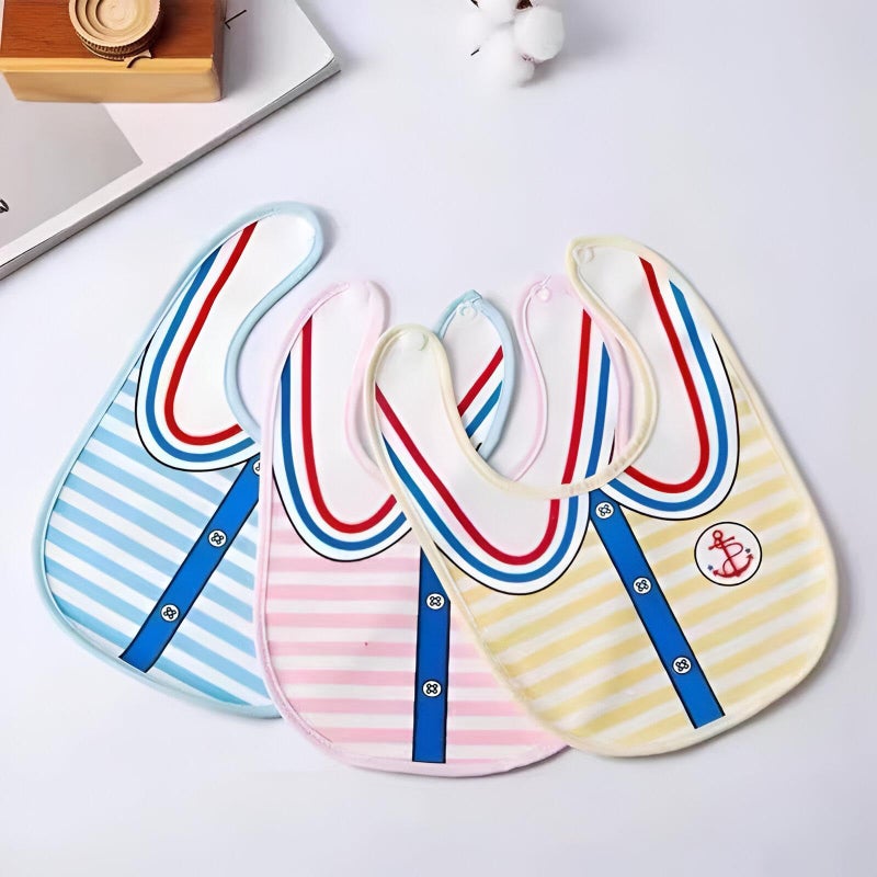 Newborn Bib - Cotton muslin drool bib and burp cloth set with adjustable fasteners, soft breathable design ensuring baby comfort, reliable must-have accessories for infant care - Image 2