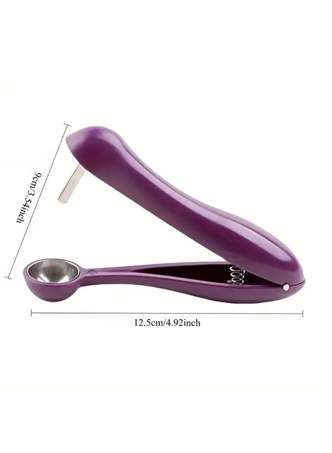 Purple Cherry And Olive Pitter Fruit Seed Remover Kitchen Tool - Image 3