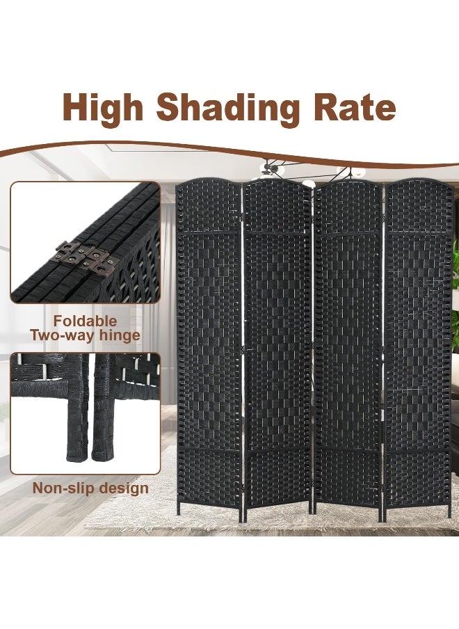 DECORHILLS Foldable Movable 4 Panel Partition Stretch Room Divider