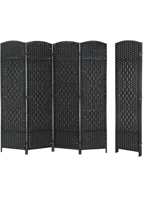 DECORHILLS Foldable Movable 4 Panel Partition Stretch Room Divider