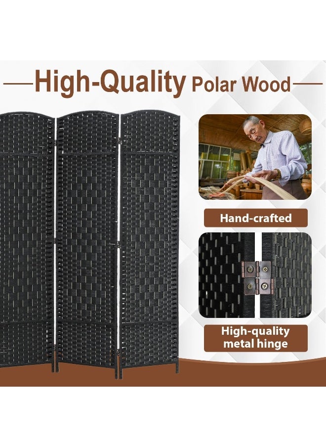 DECORHILLS Foldable Movable 4 Panel Partition Stretch Room Divider