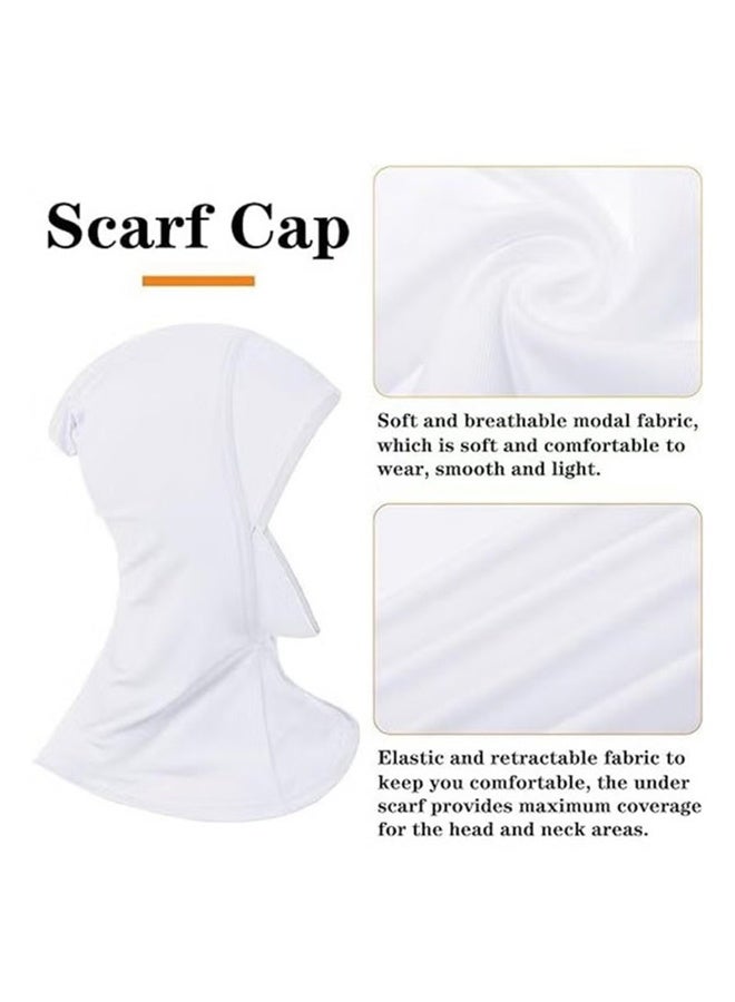 2 Pcs Muslim Hijab, Adjustable Stretchy Turban Full Cover, for Daily Wearing and Workout（Black and White） - Image 2