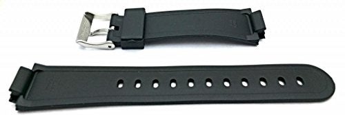 NewLife 15mm Black Rubber Watchband | Comfortable and Durable PVC Material Replacement Wrist Watchstrap that brings to Any Watch for Men and Women - Image 2