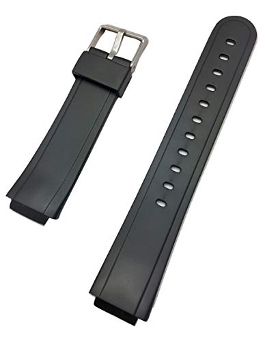 NewLife 15mm Black Rubber Watchband | Comfortable and Durable PVC Material Replacement Wrist Watchstrap that brings to Any Watch for Men and Women - Image 1