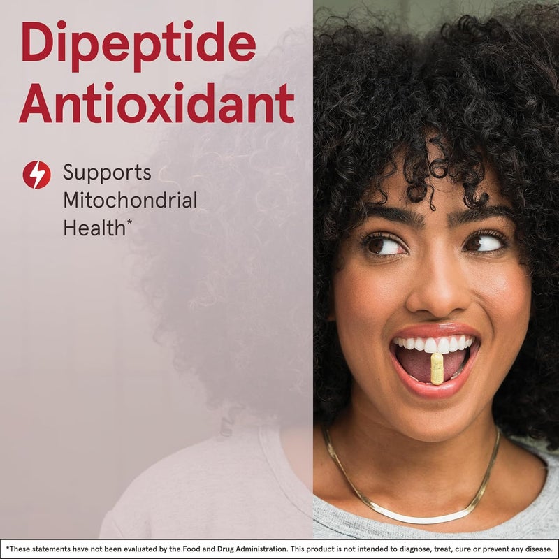 Jarrow Formulas LCarnosine Dipeptide Antioxidant 1000 mg Dietary Supplement Antioxidant Support for Mitochondrial Health 90 Veggie Capsules Up to 45 Day Supply - Image 4