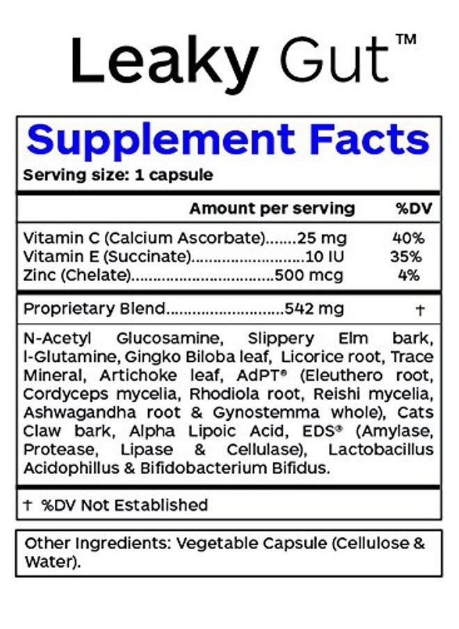 Professional Botanicals - Gut Health Supplement, Leaky Gut Repair with L Glutamine, Zinc and Licorice Root Digestive Health Support – 60 Vegetarian Capsules - Image 1