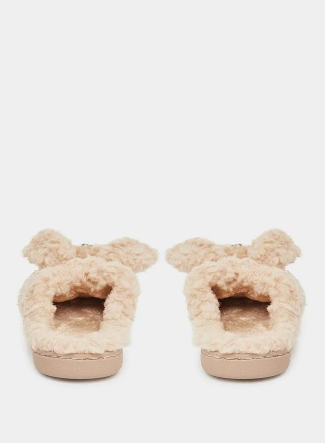 Styli Styli Faux Fur Bedroom Slippers