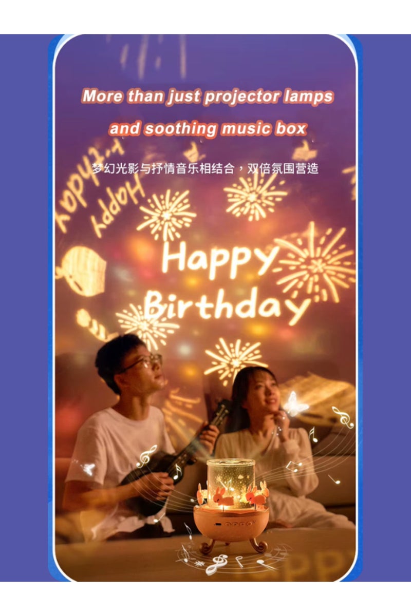 Projector Night Light Rotating Educational for Kids Bluetooth Speaker Roaming Moon Star Lighted Tale - Image 3