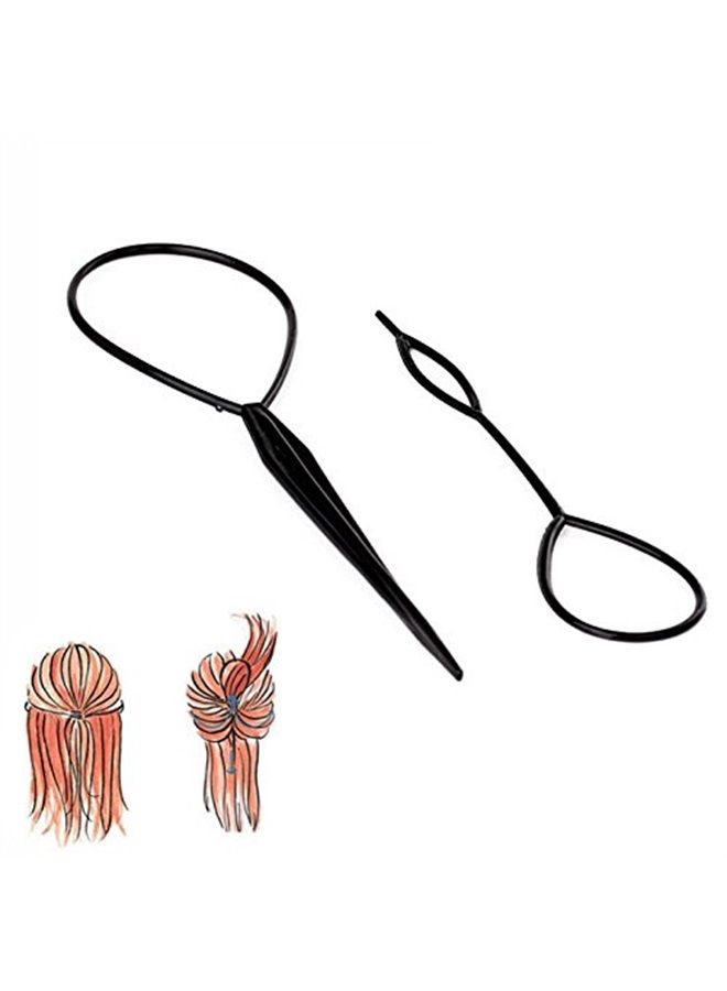 Semilyn Hair Braiding Tool Hair Accessories For Women Hair Styling Set Hair Topsy Tail Tools Haircut Clamp Hair Bun Maker Hairpins Roller Braid Twist Sponge Hair Design Styling Tools for Hair Styles - Image 4