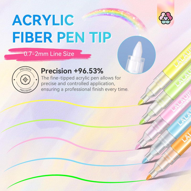 Saviland 12 Colors Nail Art Pens Set - 3D Nail Polish Pens Acrylic Paint Pens Nail Markers for Nail Art Drawing Painting Nail Point Dotting Liner Pen Manicure Tools Nail Design Kit Home Nail Salon DIY - Image 4