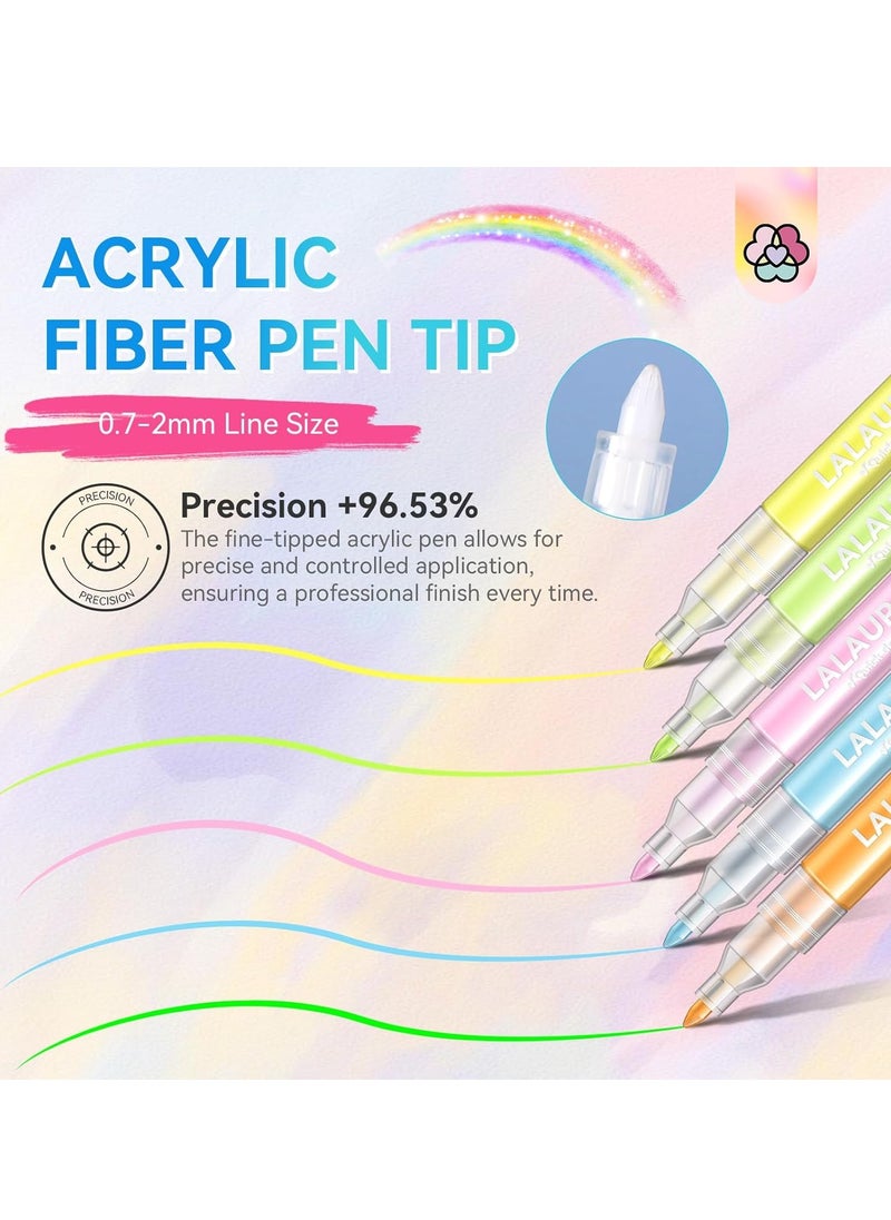 Saviland Saviland 12 Colors Nail Art Pens Set - 3D Nail Polish Pens Graffiti Nail Dotting Tools Acrylic Paint Pens Drawing Painting Point Liner Pen for Nails Art Design Manicure Nail Pens for Home & Salon DIY  - Image 3