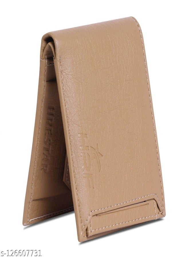 Malik Cloth HUB||Girls Casual Beige Artificial Leather Wallet (4 Card Slots) (Black) - Image 1