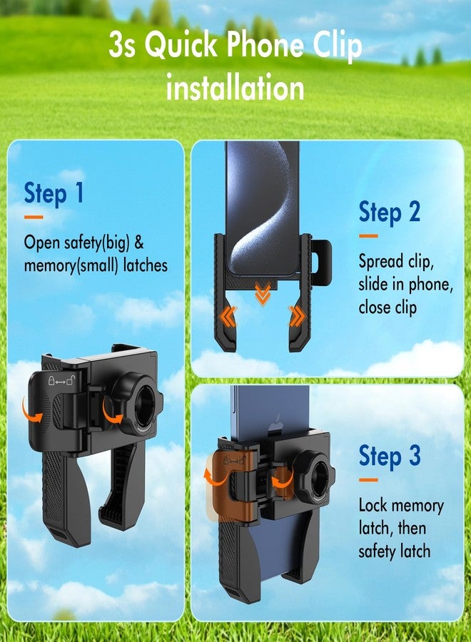 welvath Magnetic Golf Cart Phone Holder, Rotatable Phone Mount Holder Compatible with iPhone/Galaxy/Smartphones, Golf Cart Accessories for EZGO Club Car Yamaha,Gift for Men Women - Image 5