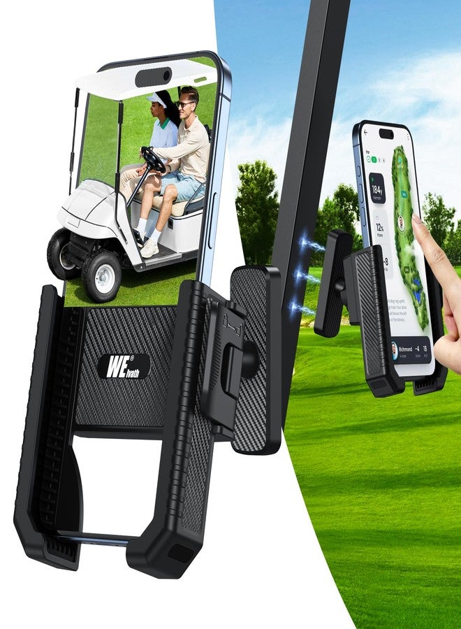 welvath Magnetic Golf Cart Phone Holder, Rotatable Phone Mount Holder Compatible with iPhone/Galaxy/Smartphones, Golf Cart Accessories for EZGO Club Car Yamaha,Gift for Men Women - Image 1