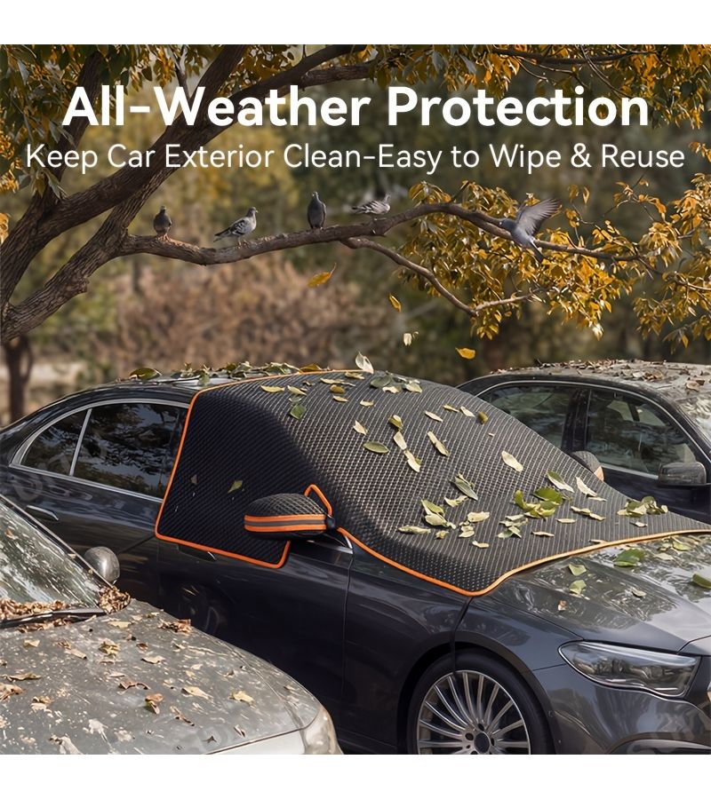 Magnetic Reinforced 3pcs Car Sun Shades Green Reflective Strips Secure Install Full Coverage Physical Heat And Glare Block Foldable Universal For Sedans SUVs Privacy And Interior Guard Durable Essential Car Accessory - Image 1