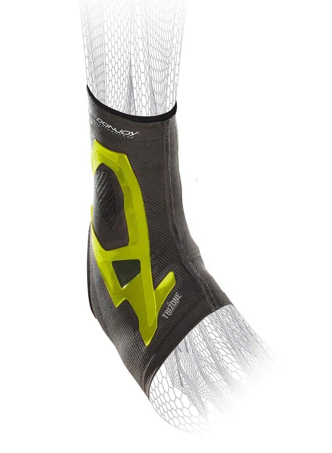 DonJoy Performance TRIZONE Compression: Ankle Support Brace, Slime Green, Small - Image 1