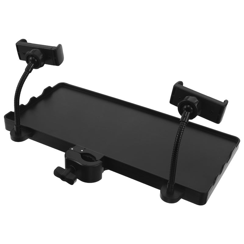 Microphone Stand Tray - Clamp On Mic Stand Phone Shelf Attachment For Studio Music Accessories For Music Sheet Floor Rack Live Streaming Recording Concert - Image 4