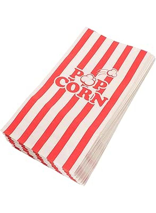 Square Bottom Kraft Popcorn Bags Bulk 50 Pack Greaseproof Snack Packaging For Party Treats - Image 1