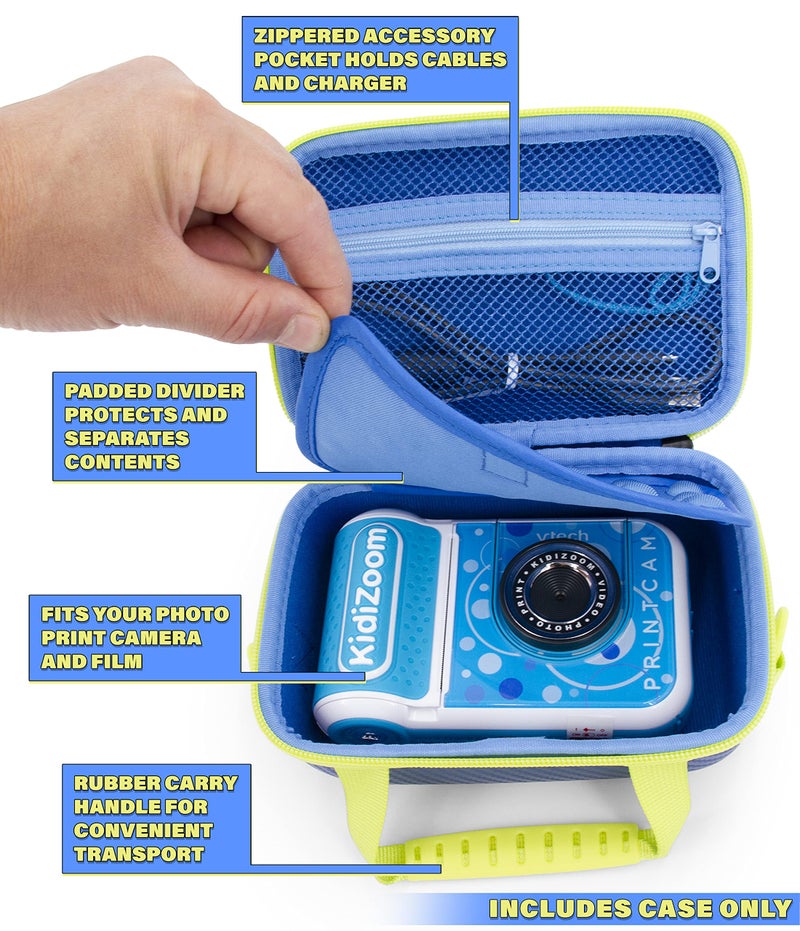 CASEMATIX Camera Case Compatible with Kidizoom PrintCam Printer Camera, Creator Cam Video Camera and Instant Camera Paper Refill Accessories, Includes Blue Case Only - Image 4