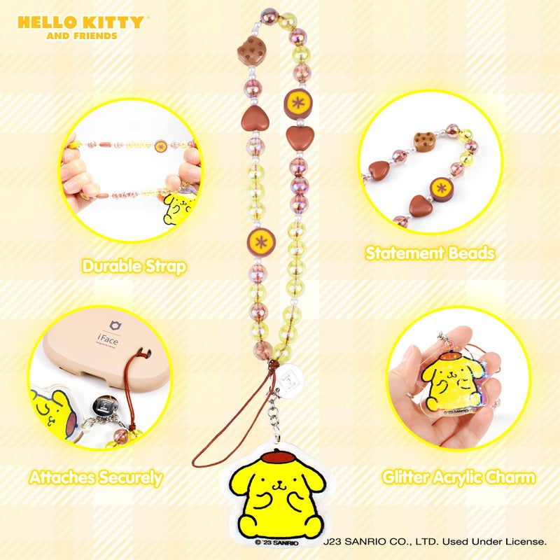 iFace Hello Kitty and Friends Beaded Wristlet Universal Phone Charm Strap - Cute Wrist Chain Lanyard Aesthetic Decor Strap for Cell Phone Camera Keys Earbuds Keychains â€“ Pompompurin - Image 2