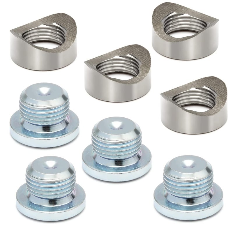 LEDAUT M18X1.5 Bung and Plug Notched Style (4 Bungs/ 4 Plugs) M18X1.5 - Image 1
