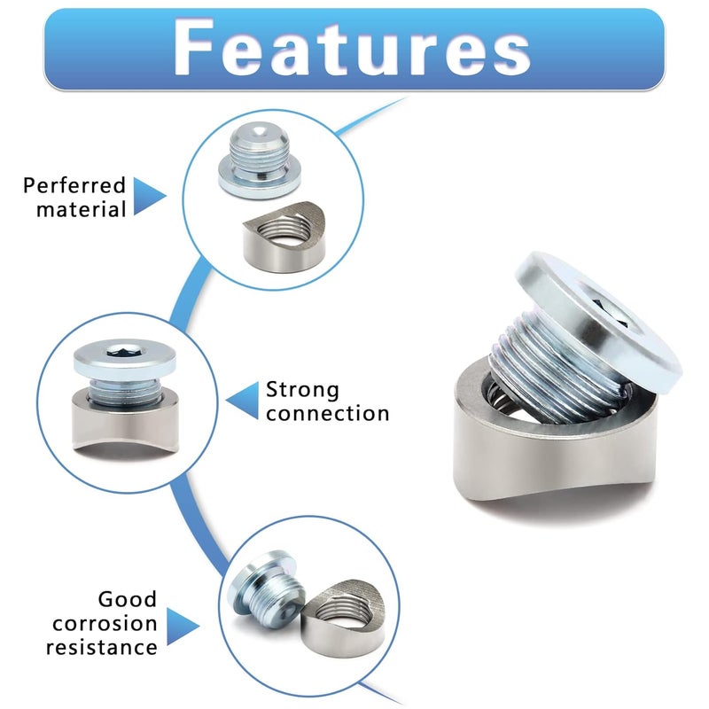 LEDAUT M18X1.5 Bung and Plug Notched Style (4 Bungs/ 4 Plugs) M18X1.5 - Image 3