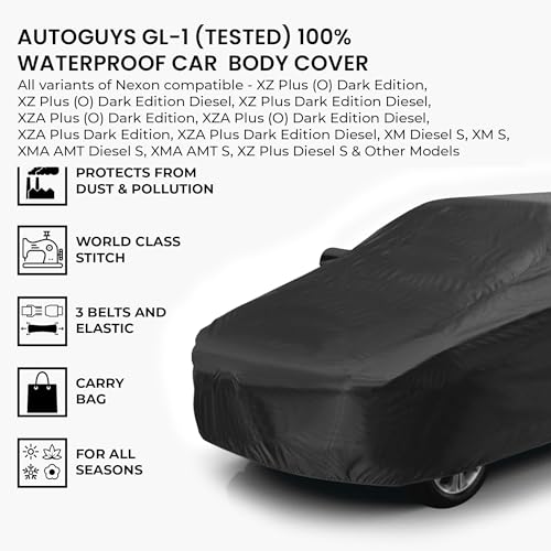 AutoGuys Car Cover Waterproof GL-I for Tata Nexon [Year 2019 Onwards] - Nexon Car Cover Dust & UV Protection Nexon Car Body Cover with Mirror Pocket Soft Cotton Lining - Image 3