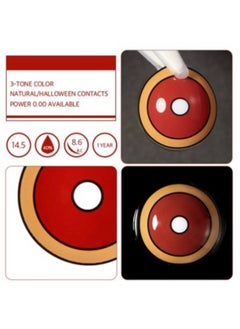 Unibling Rengoku Kyoujurou Yearly Colored Contact Lenses, Unisex Cosmetic Cosplay Contact Lenses, Enlargement Collection, Orange, With Case  - Image 5