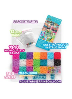 Rainbow Loom ® Mega Combo Set, Features 7000+ Colorful Rubber Bands, 2 Step-By-Step Bracelet Instructions, Organizer Case, Great Gift For Kids 7+ To Promote Fine Motor Skills (Packaging May Vary)  - Image 3