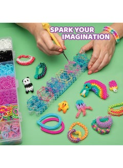 Rainbow Loom ® Mega Combo Set, Features 7000+ Colorful Rubber Bands, 2 Step-By-Step Bracelet Instructions, Organizer Case, Great Gift For Kids 7+ To Promote Fine Motor Skills (Packaging May Vary)  - Image 2