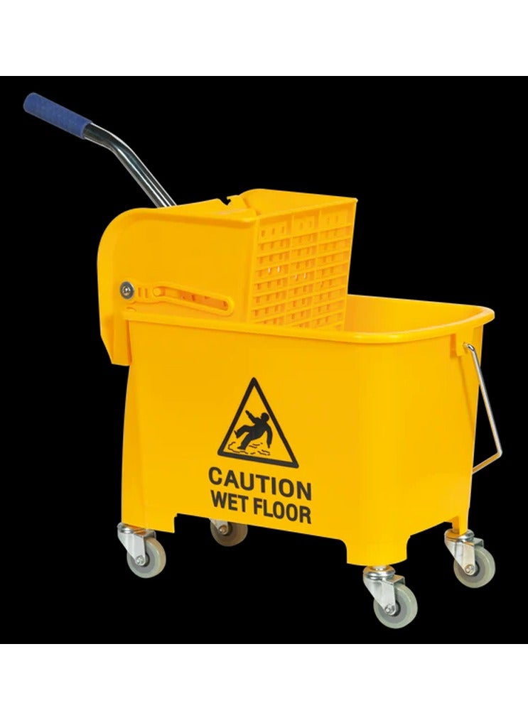 DubaiGallery Mop Bucket with Wringer on Wheels for Floor Cleaning, 21 Quart, Separate Dirty and Clean Water, Yellow - Image 2