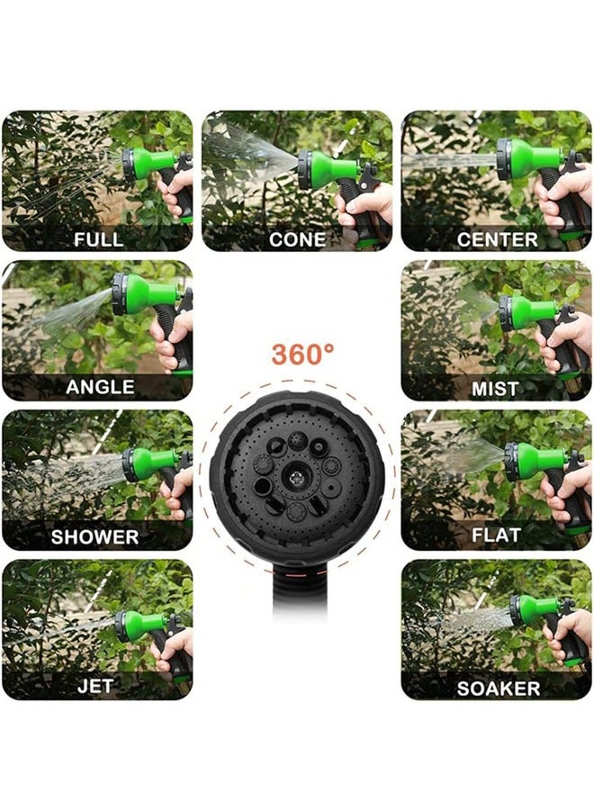 100ft Expandable Garden Hose with 9 Function Nozzle Flexible Strong Water Hose with Solid Brass Fittings and Double Latex Core - Image 3