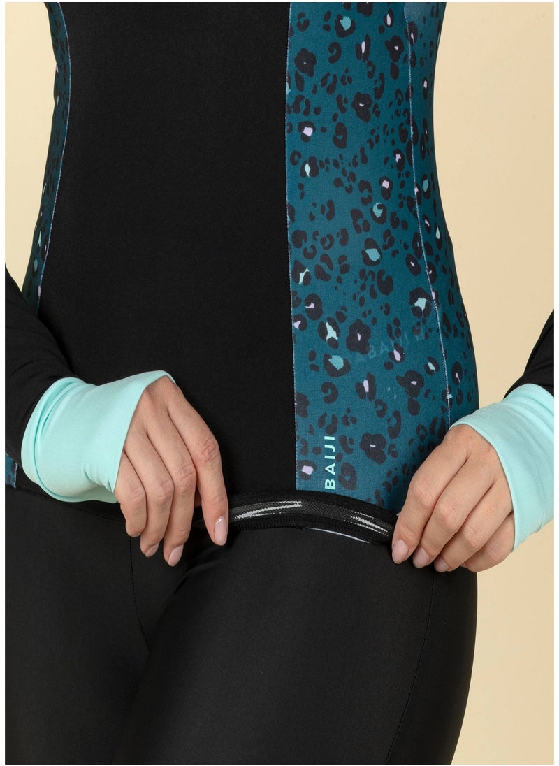 NABAIJI NABAIJI by DECATHLON, Women Swimming Top UNA Leo Stylish & Supportive Black  - Image 4
