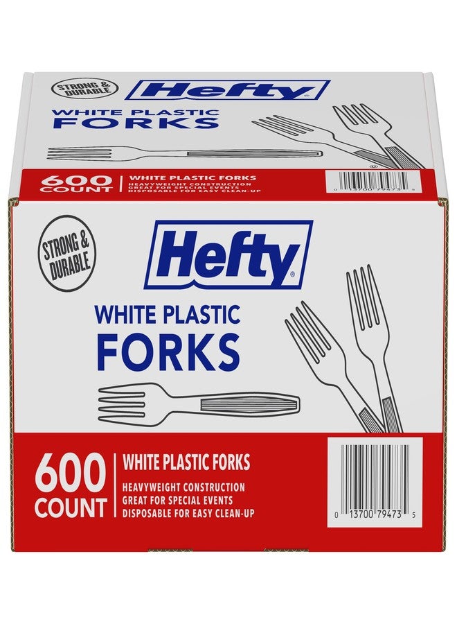 Hefty White Forks 600ct - Image 1