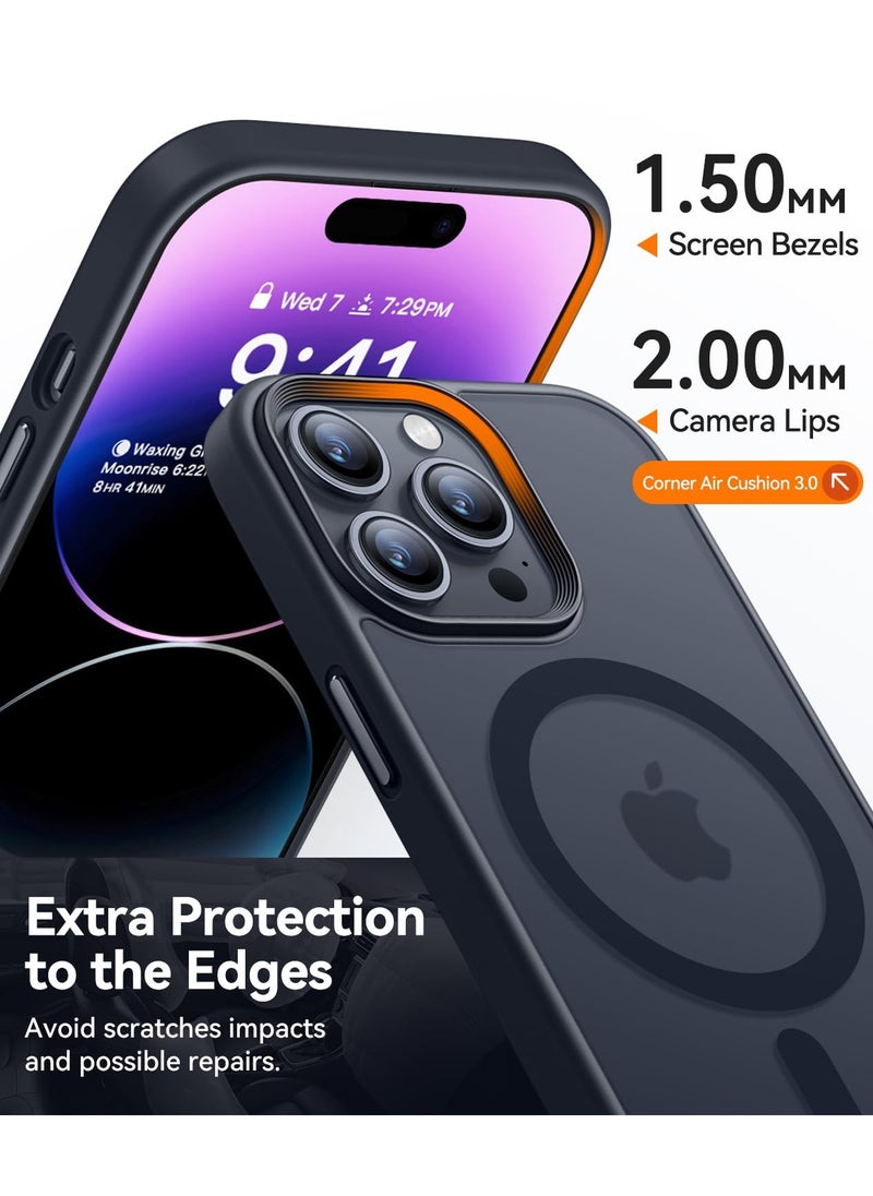Generic - for iPhone 15 Pro 5G Case,[Compatible with Magsafe][Mil-Grade Drop Protection] Slim Shockproof Translucent Protective Phone Case foriPhone 15 Pro 5G, Black - Image 1