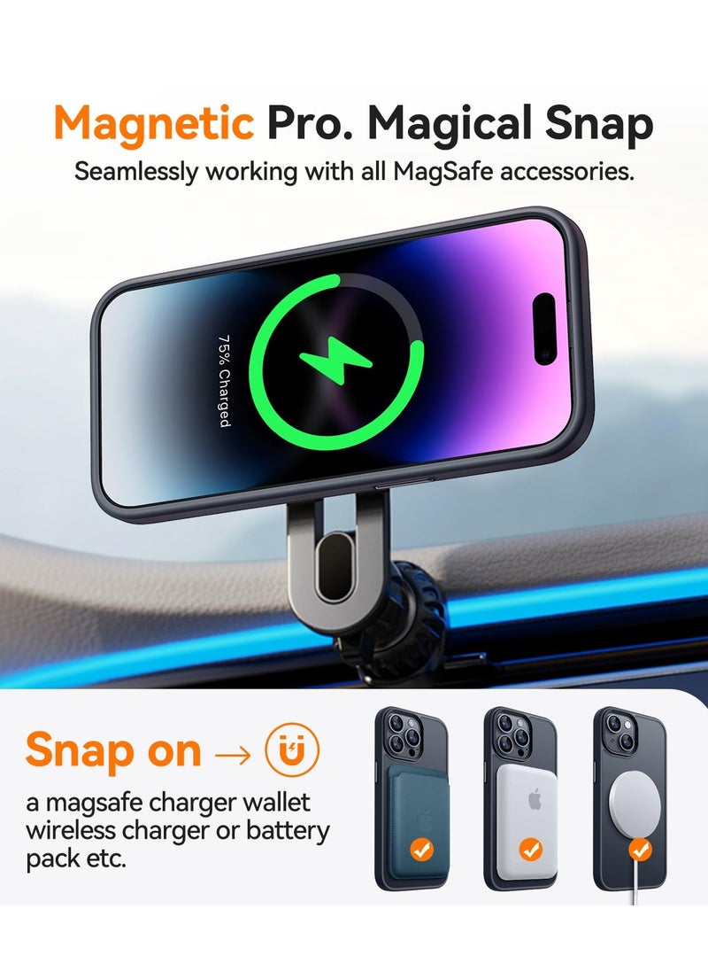 Generic - for iPhone 15 Pro 5G Case,[Compatible with Magsafe][Mil-Grade Drop Protection] Slim Shockproof Translucent Protective Phone Case foriPhone 15 Pro 5G, Black - Image 1