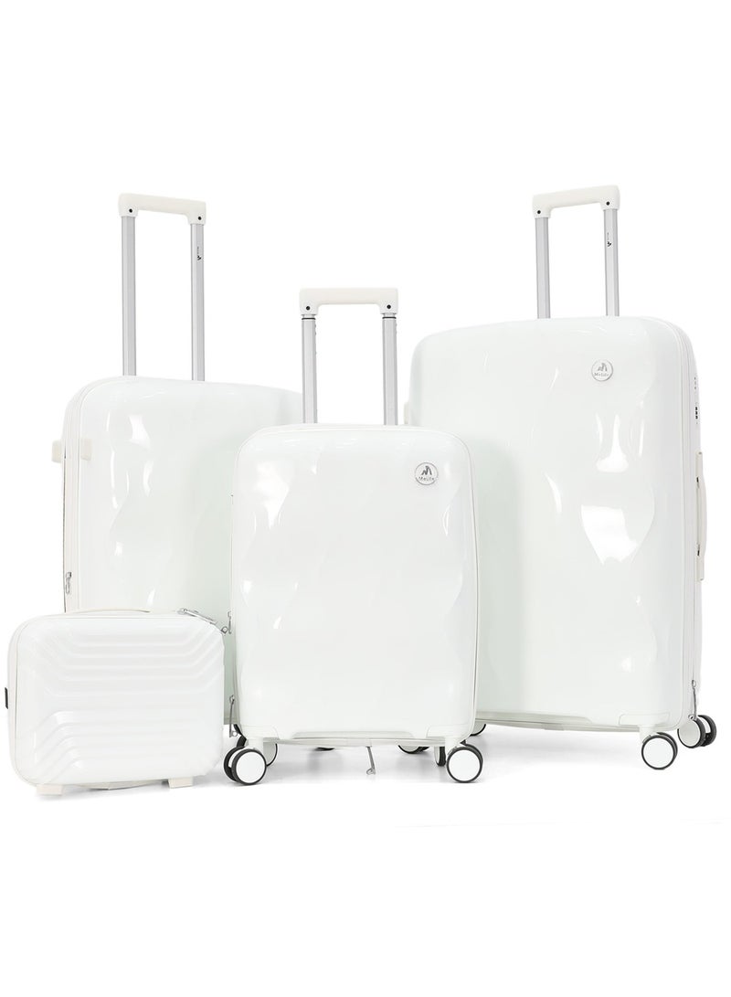 MELIFE 4-Piece Hardside Spinner Luggage Set with Cosmetic Case - Lightweight - Image 1