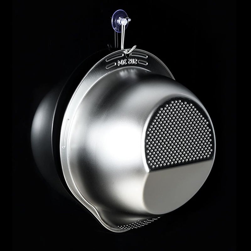 ONTRIP ONTRIP Stainless Steel Rice Washer Strainer Bowl - Fine Mesh Drain Basket Colander for Washing Rice, Vegetables, Fruits, Beans & Pasta - Microporous Food Washing Bowl for Kitchen - Image 4