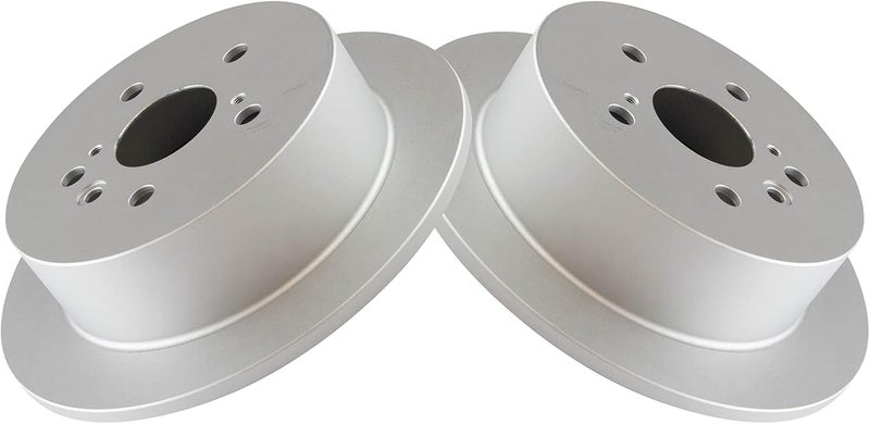 TRQ Rear Brake Rotor Set G Coated Solid Compatible with 2004-2006 Lexus RX330 2007-2009 RX350 2006-2008 RX400h 2004-2007 Toyota Highlander - Image 3