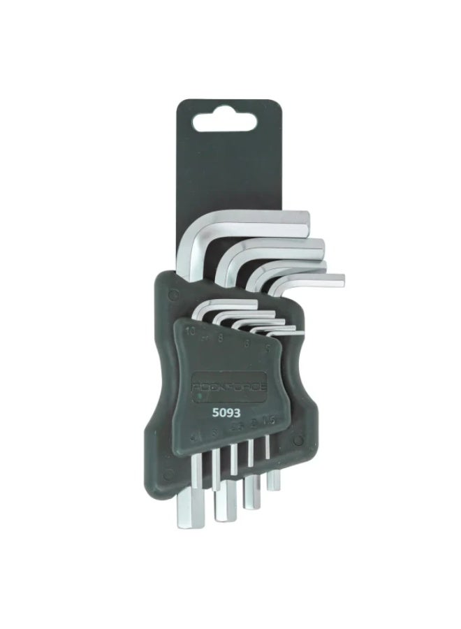 ROCKFORCE L-type Hex-wrenches set 9pcs (1.5, 2, 2.5, 3-6, 8, 10mm), in plastic holder - Image 2
