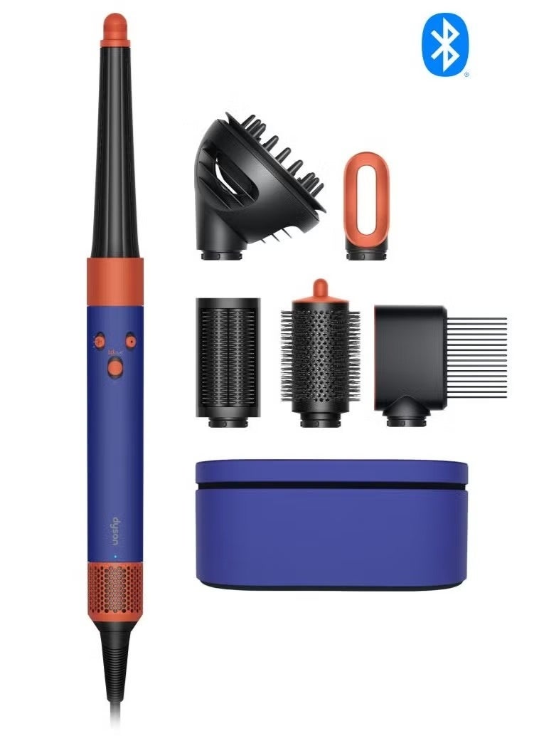 DS Dyson Airwrap i.d. Curly+Coily Hair, Advanced Smart Hair Dryer, 1300W Styler, Bluetooth, 3 Heat & 3 Speed Settings, 13.5l/s Airflow, Vinca Blue/Topaz | HS08 - Image 1