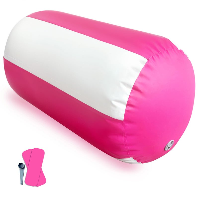AWSUM Gymnastics Tumbling Equipment Barrel Inflatable Air Roller Thicken Octagon Mat back Handspring Trainer for Cheerleading Training Home Use, Without pump - Image 1