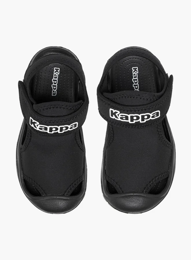 Kappa Boys' Logo Print Sandals with Hook and Loop Closure